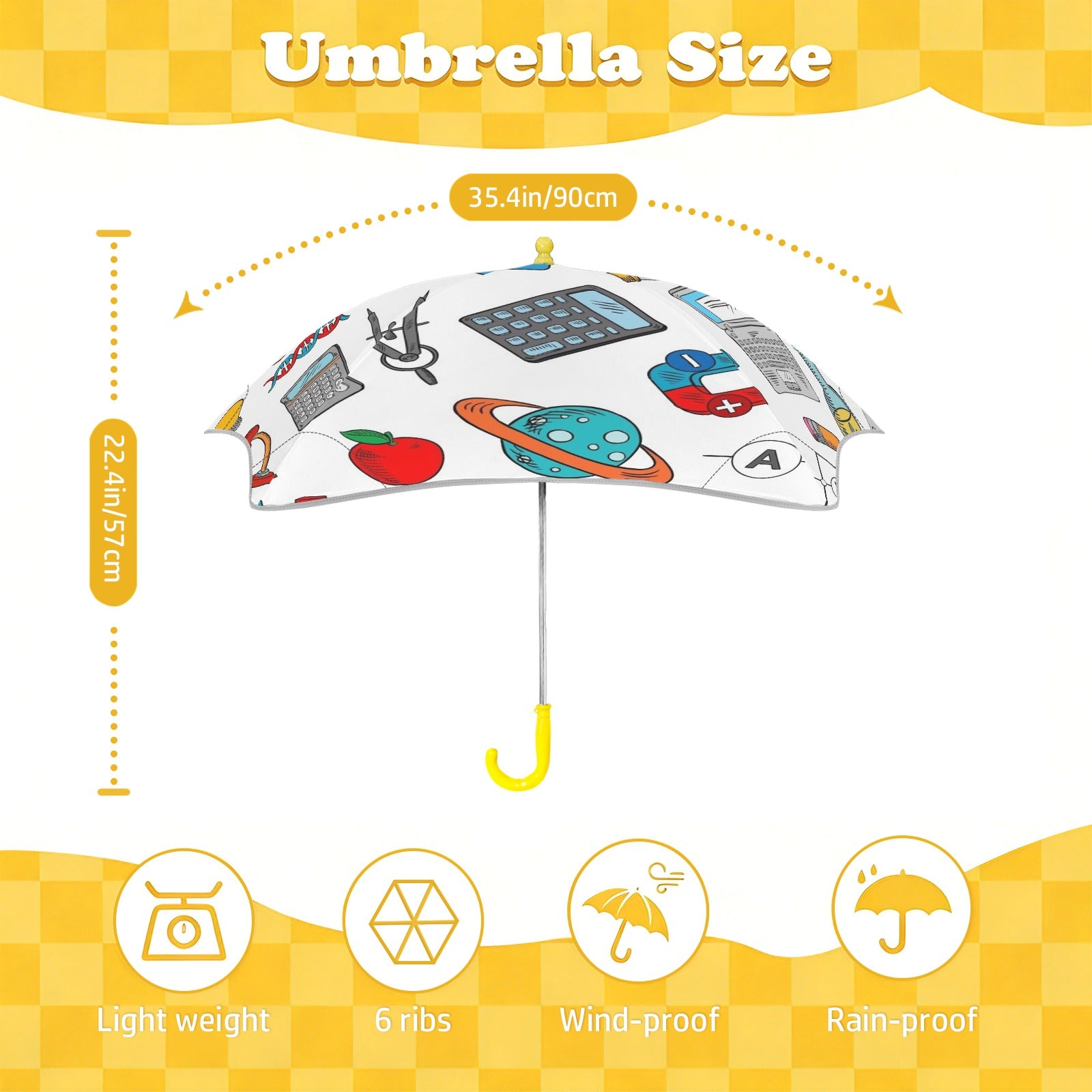 School Time Kids Safe Round Corner Umbrella Kids Safe Round Corner Umbrella Printed Offshore