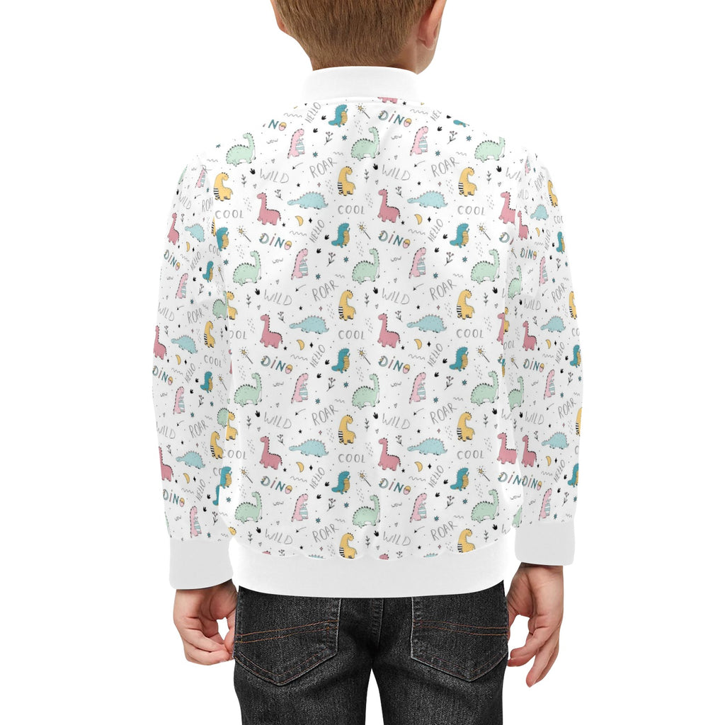 Quirky Dinosaurs Kids Bomber Jacket
