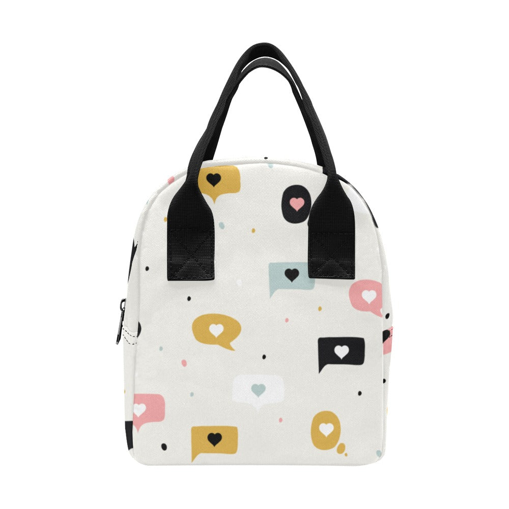 Love Message - Zipper Lunch Bag One Size Zipper Lunch Bag Printed Offshore