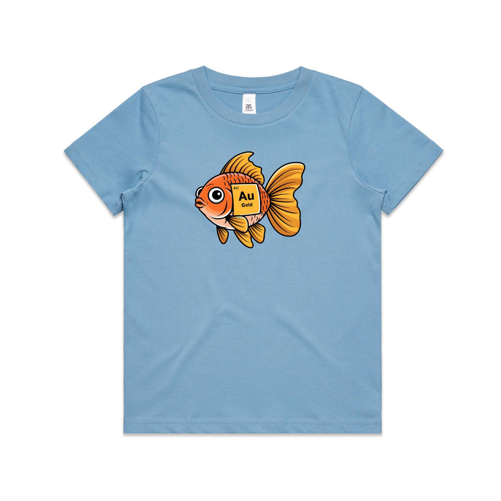 Gold Fish Periodic Table Element Kids AS Colour T-shirt