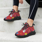 Guitars On Red Women's Twisted Sole Sneakers