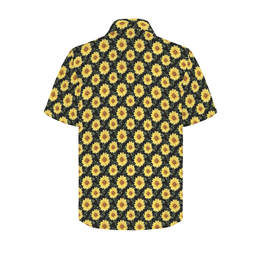 Painted Sunflower - Men's Short Sleeve Hawaiian Shirt
