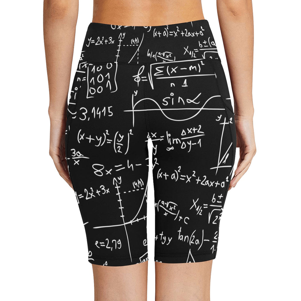Equations Women's Bike Shorts With Side Pockets Women's Bike Shorts Maths Printed Offshore