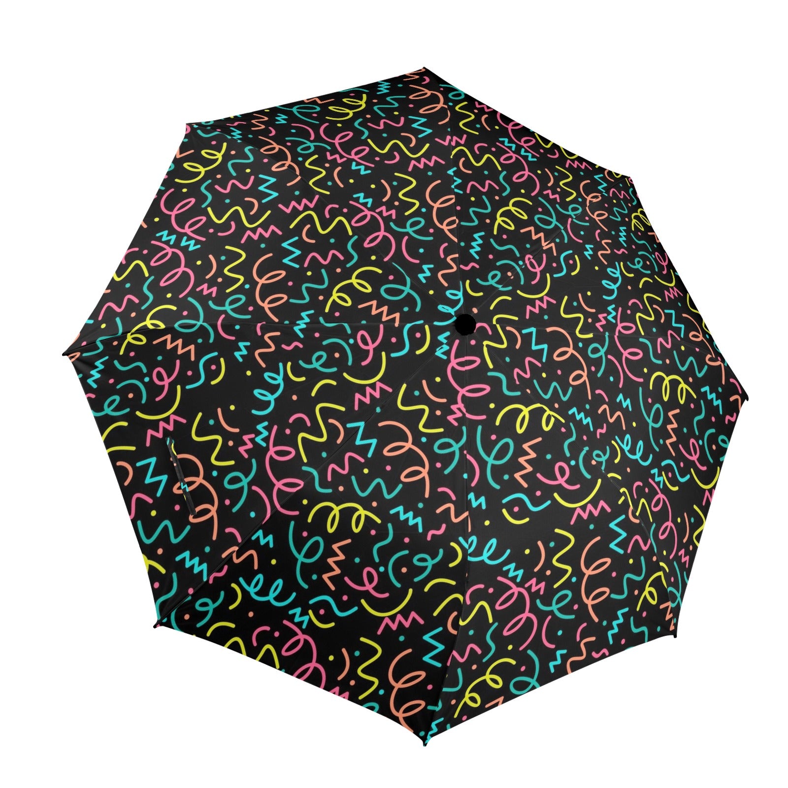 Squiggle Time - Semi-Automatic Foldable Umbrella (Model U12) One Size Semi-Automatic Foldable Umbrella (U12)