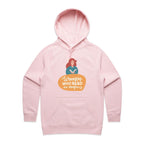 Women Who Read Are Dangerous - Womens Hoodie Pink Womens Hoodie Printed In Australia Reading