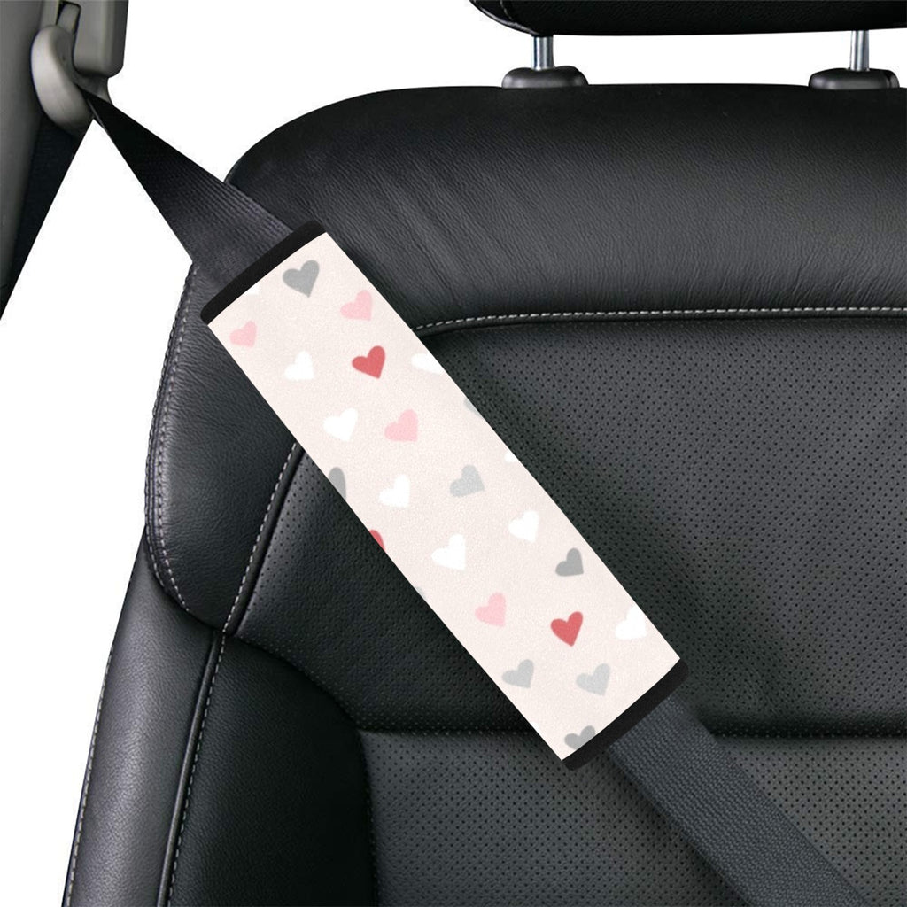 Pretty Hearts Car Seat Belt Cover 7''x10'' (Pack of 2) Car Seat Belt Cover 7x10 (Pack of 2) Love Printed Offshore