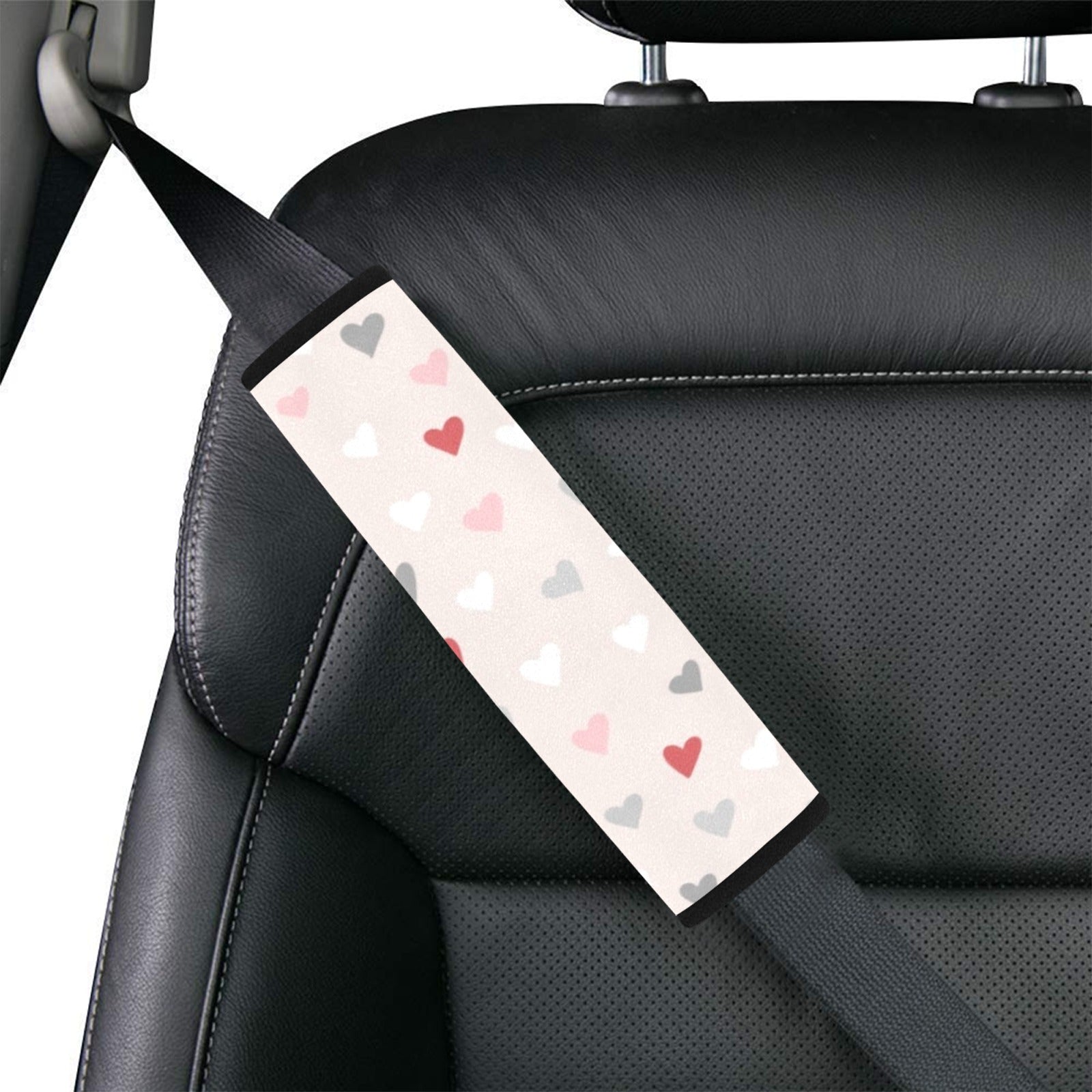 Pretty Hearts - Car Seat Belt Cover 7''x10'' (Pack of 2) Car Seat Belt Cover 7x10 (Pack of 2) Printed Offshore