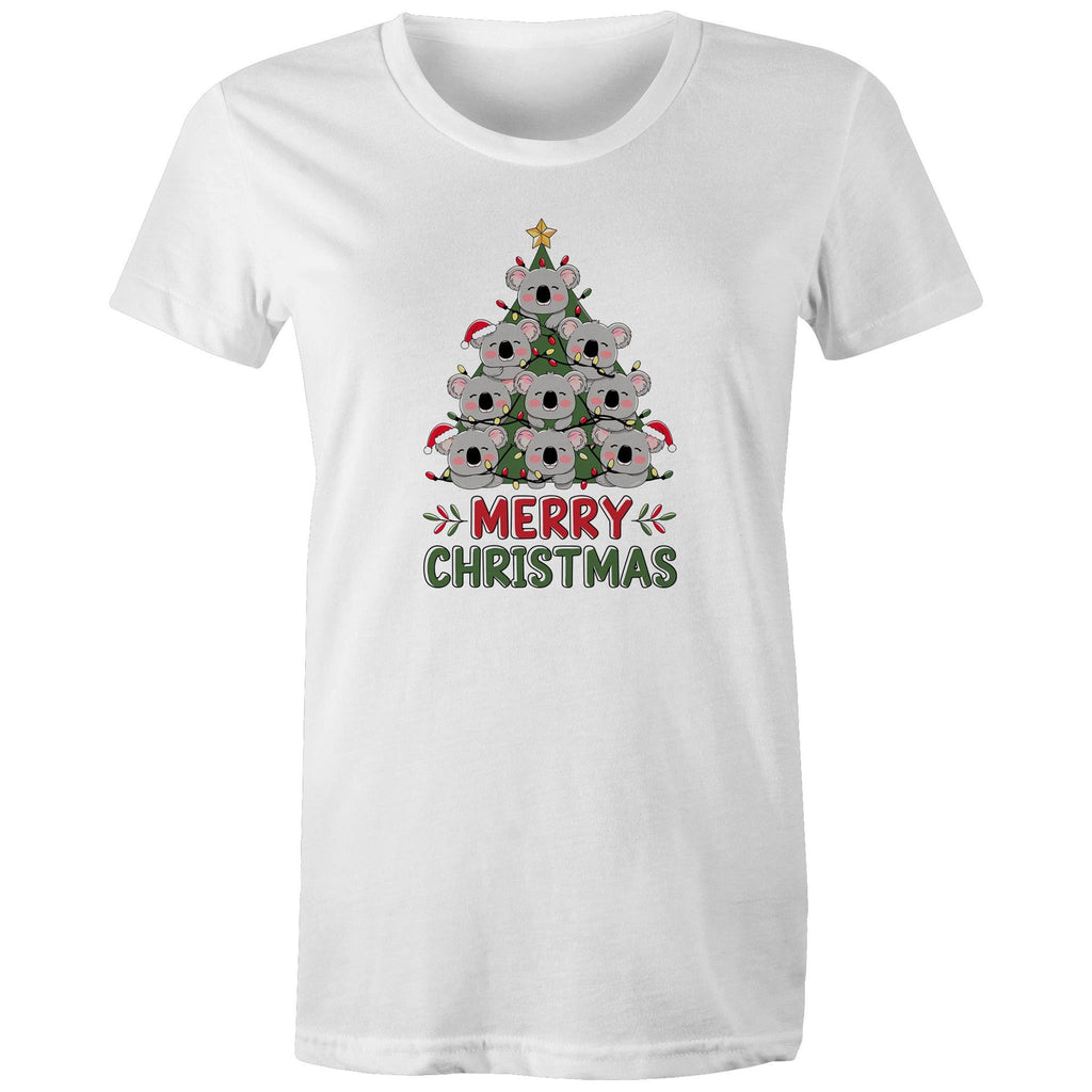 Koala Christmas Tree - Womens T-shirt