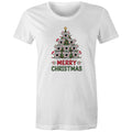 Koala Christmas Tree Womens T-shirt White Womens Christmas T-shirt Christmas Printed In Australia
