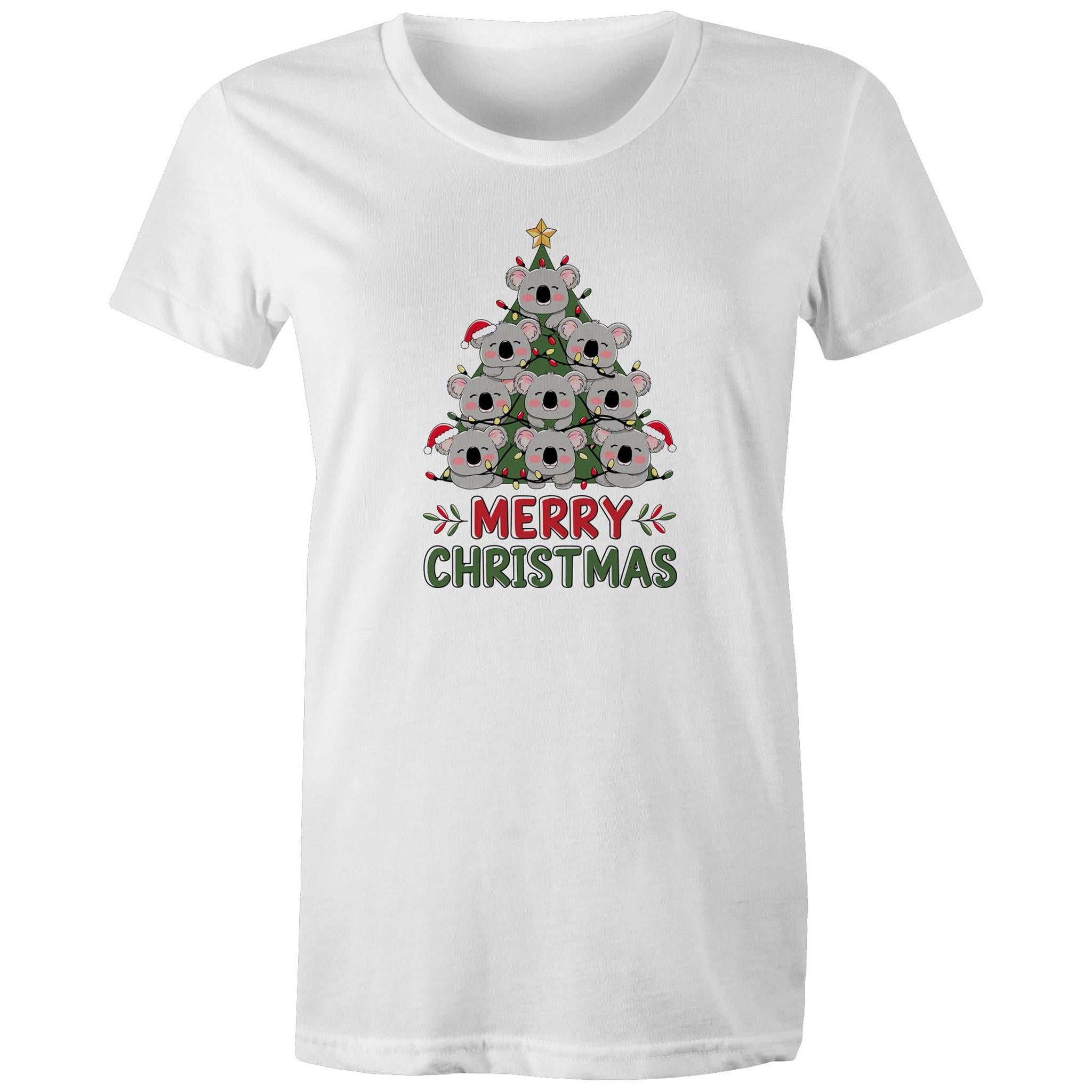 Koala Christmas Tree - Womens T-shirt