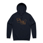 Barista - Mens Hoodie Navy Mens Hoodie Coffee Printed In Australia