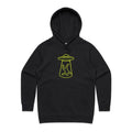 Alien Abduction Women's AS Colour Hoodie Black Womens Hoodie Printed In Australia Sci Fi