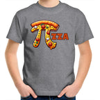 Pi Pizza - Kids Youth T-Shirt Grey Marle Kids Youth T-shirt Food Maths Printed In Australia Science