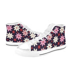 Pink Daisy - Kids' High Top Canvas Shoes Kids High Top Canvas Shoes Plants Printed Offshore