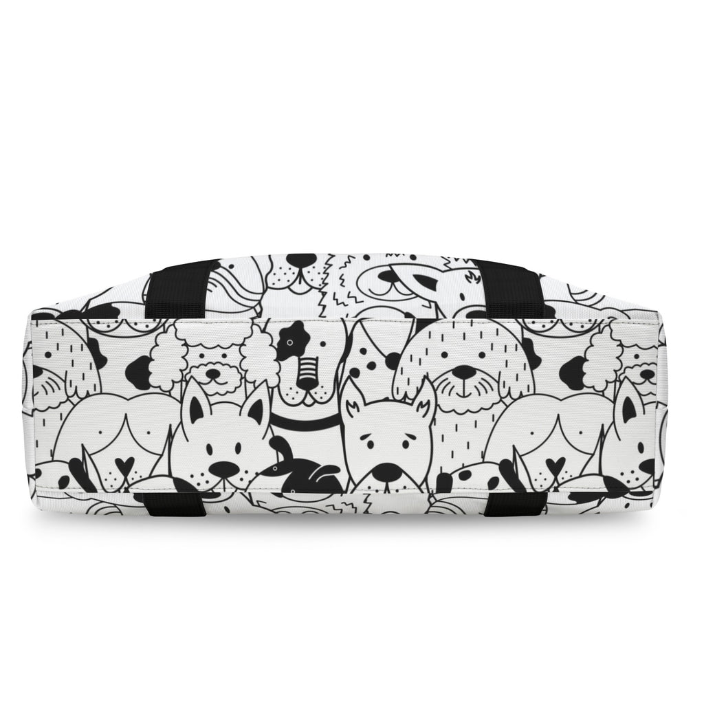 Black And White Dogs Duffle Bag-Simple (Model 1715) Duffle Bag-Simple (1715)
