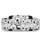 Black And White Dogs Duffle Bag-Simple (Model 1715) Duffle Bag-Simple (1715)