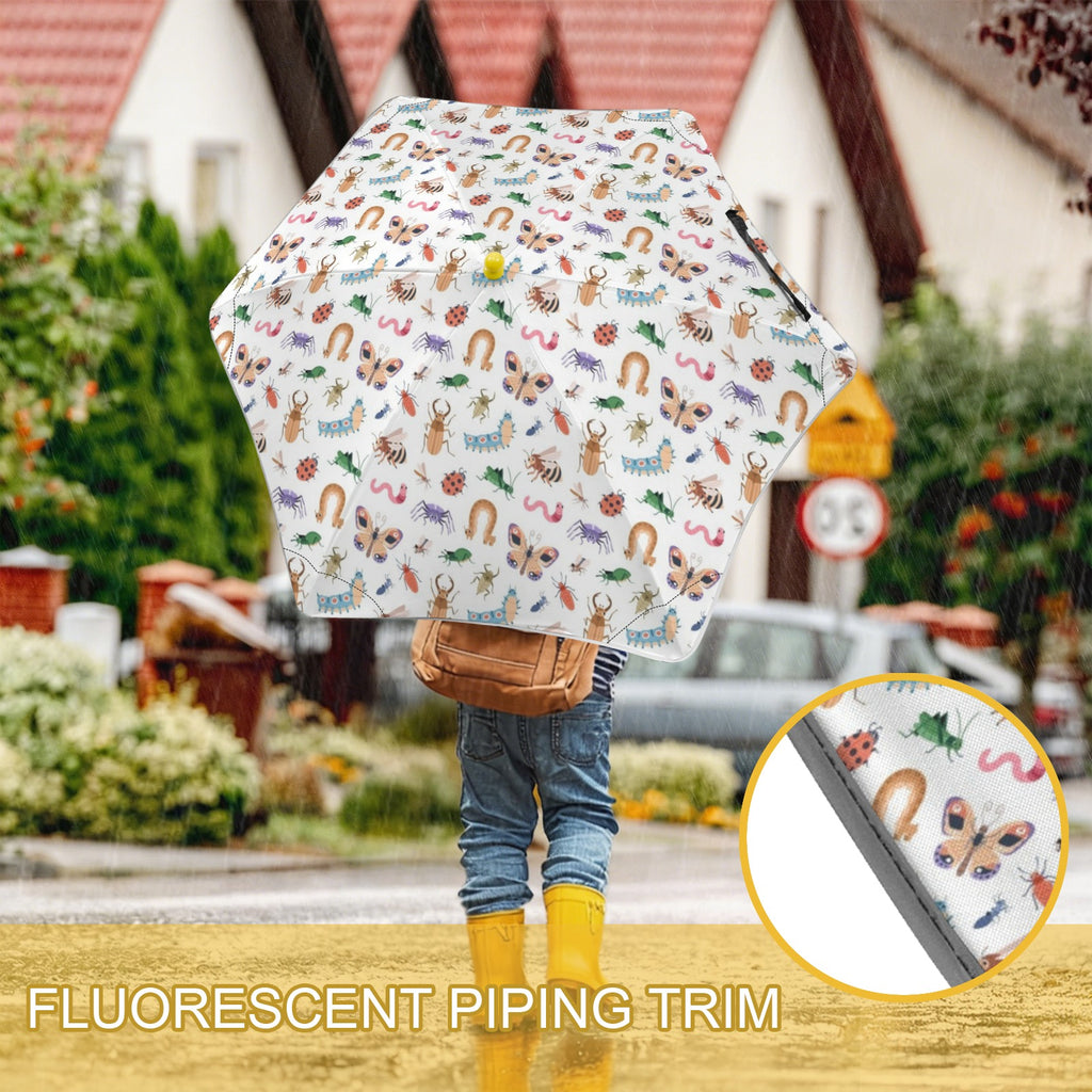 Cute Bugs Kids Safe Round Corner Umbrella Kids Safe Round Corner Umbrella animal Printed Offshore