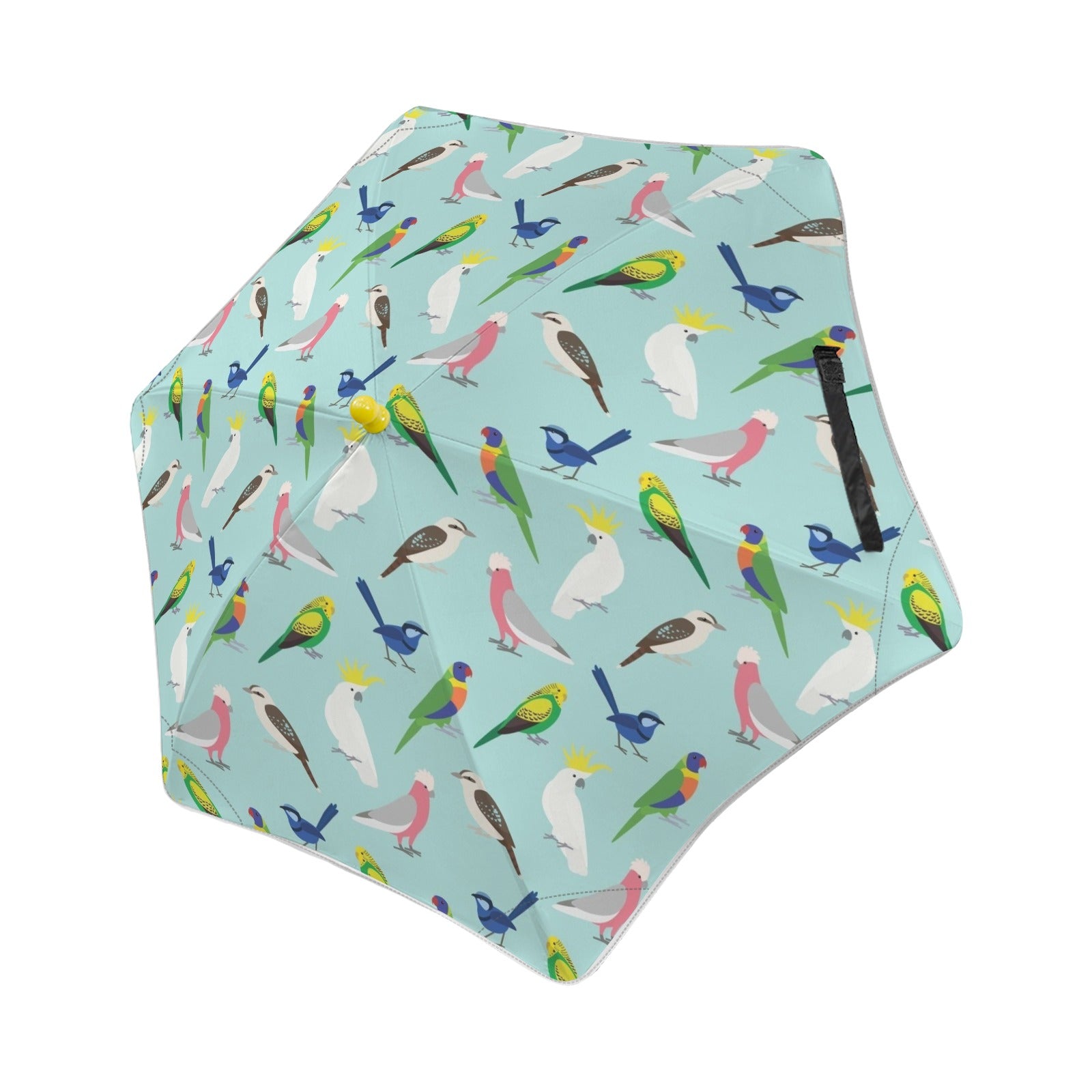 Australian Birds Kids Safe Round Corner Umbrella One Size Kids Safe Round Corner Umbrella animal Birds Printed Offshore