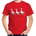 Duck Duck Goose - Kids Youth T-Shirt Red Kids Youth T-shirt animal Games Printed In Australia