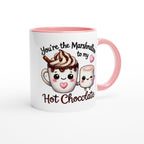 You're The Marshmallow To My Hot Chocolate, Valentine - White 11oz Ceramic Mug with Colour Inside Colour 11oz Mug Food Globally Fulfilled Love