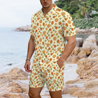 Graphic Floral Men's Hawaiian Shirt & Shorts Set