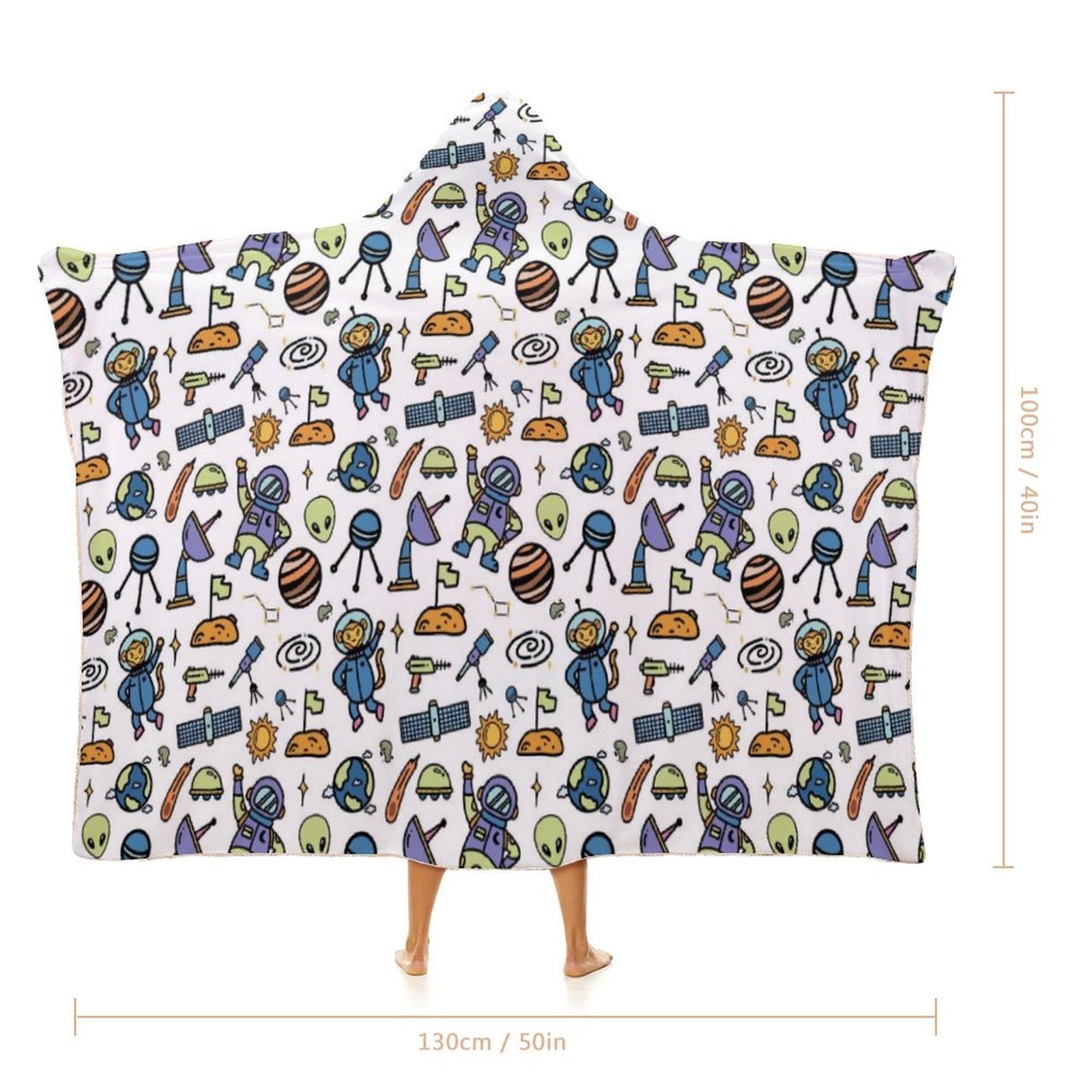 All About Space Kids Hooded Blanket 100cm x 130cm