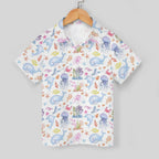 Under The Sea Kids Youth Short Sleeve Button Up Shirt