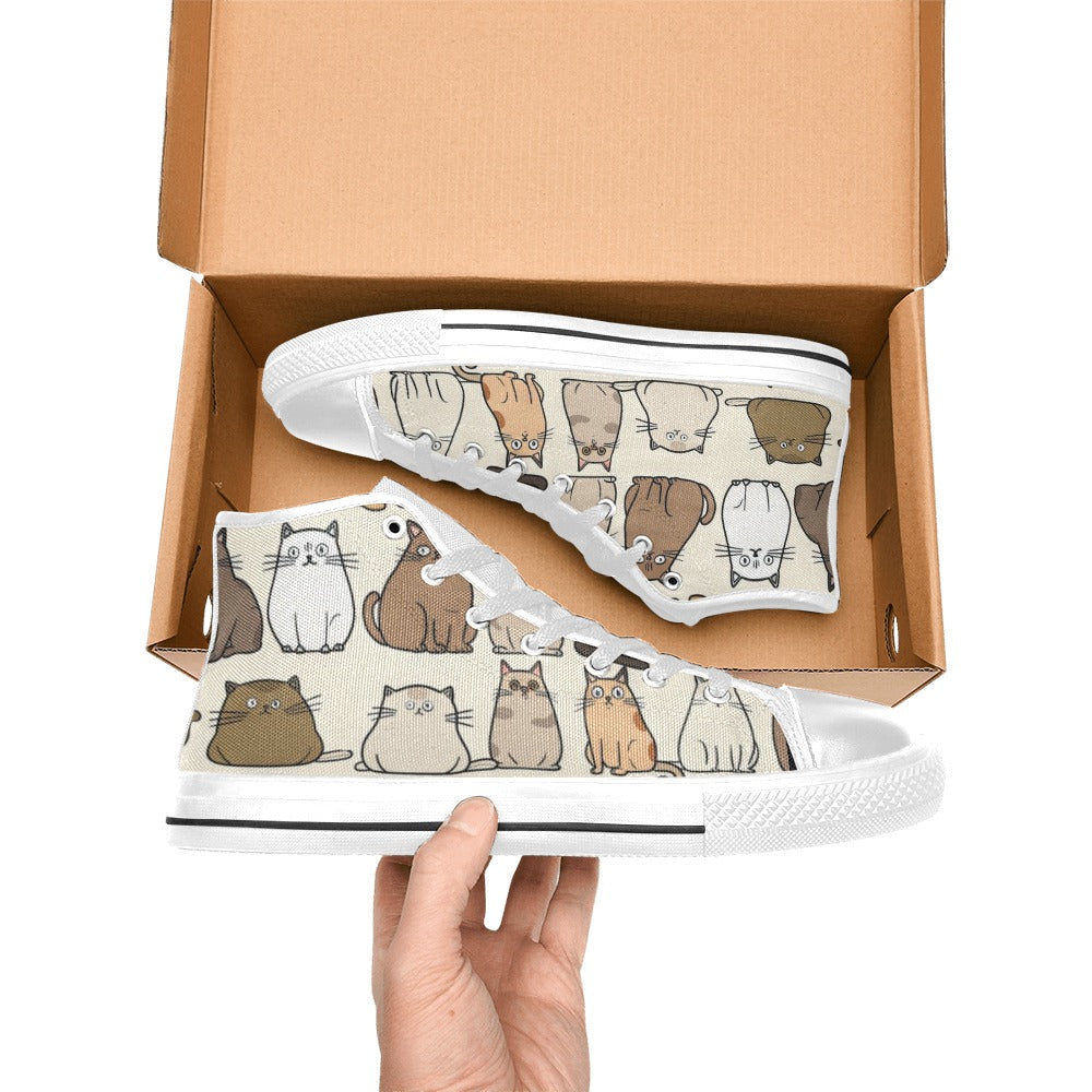 Lots Of Cats - Men's High Top Canvas Shoes