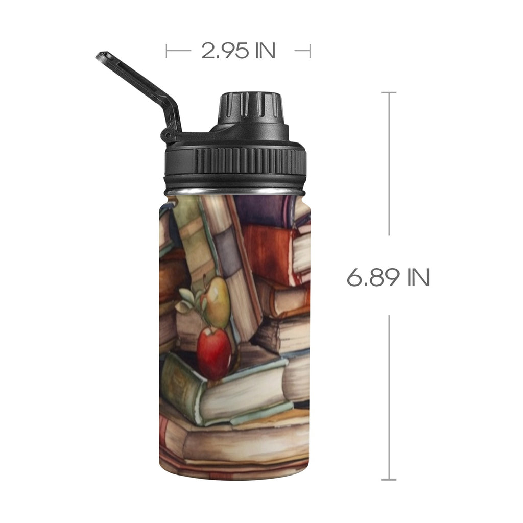 Watercolour Books - Kids Water Bottle with Chug Lid (12 oz) One Size Kids Water Bottle with Chug Lid Printed Offshore Reading