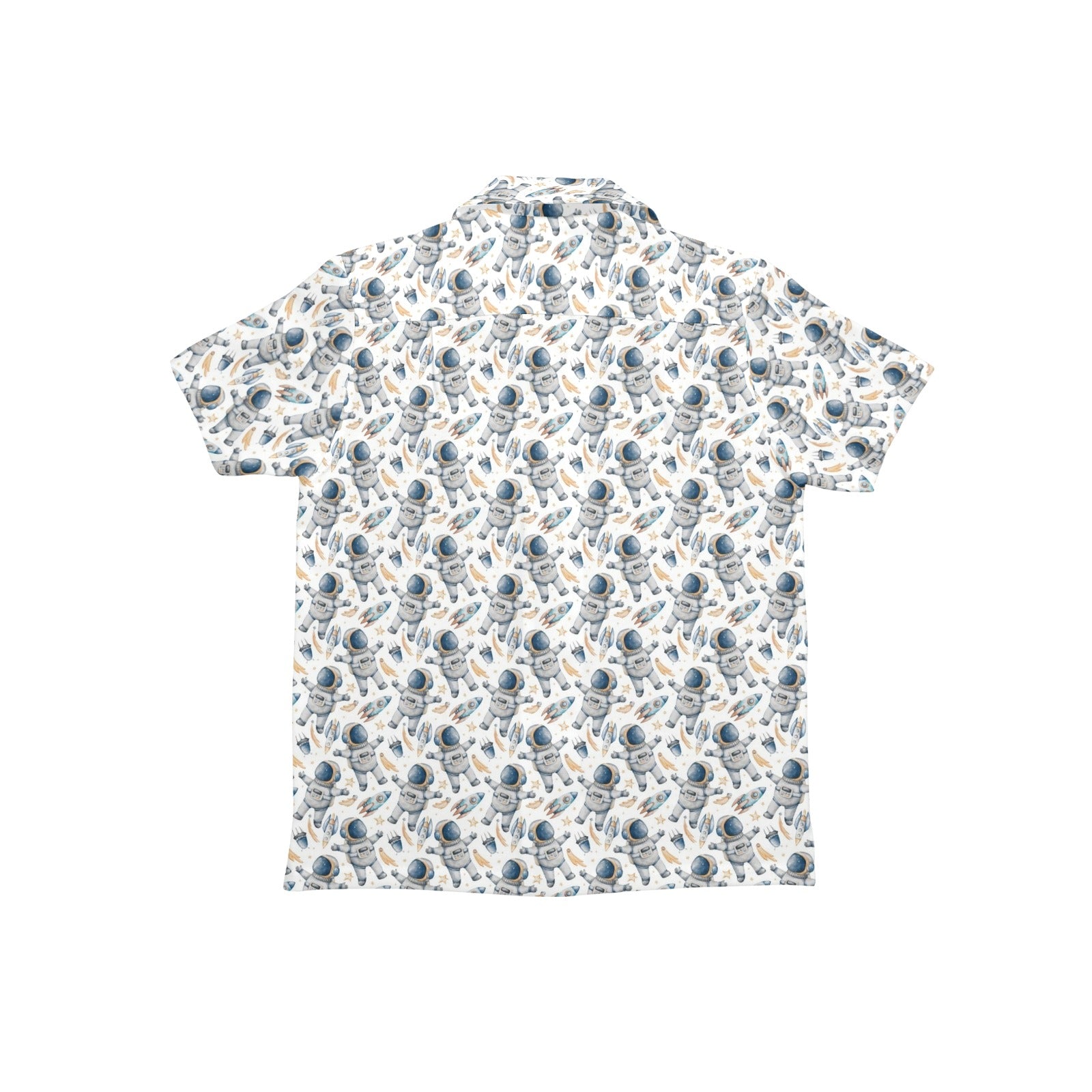 Astronauts And Rocket Ships Junior Kids Hawaiian Shirt