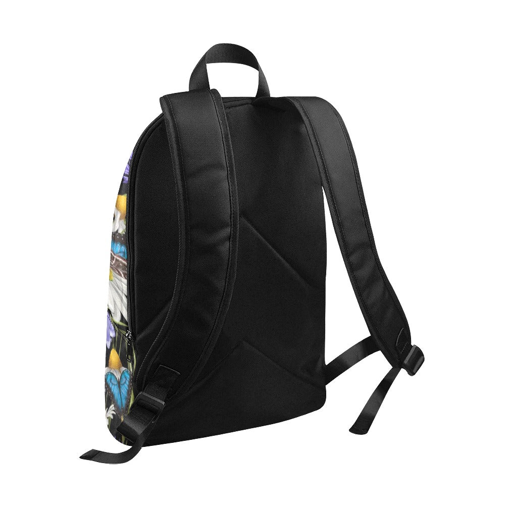 Butterfly Flowers - Fabric Backpack