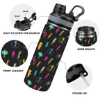 Fun Lightning - Insulated Water Bottle with Dual-Use Lid (18oz) Insulated Water Bottle with Dual-Use Lid (18oz) comic Printed Offshore