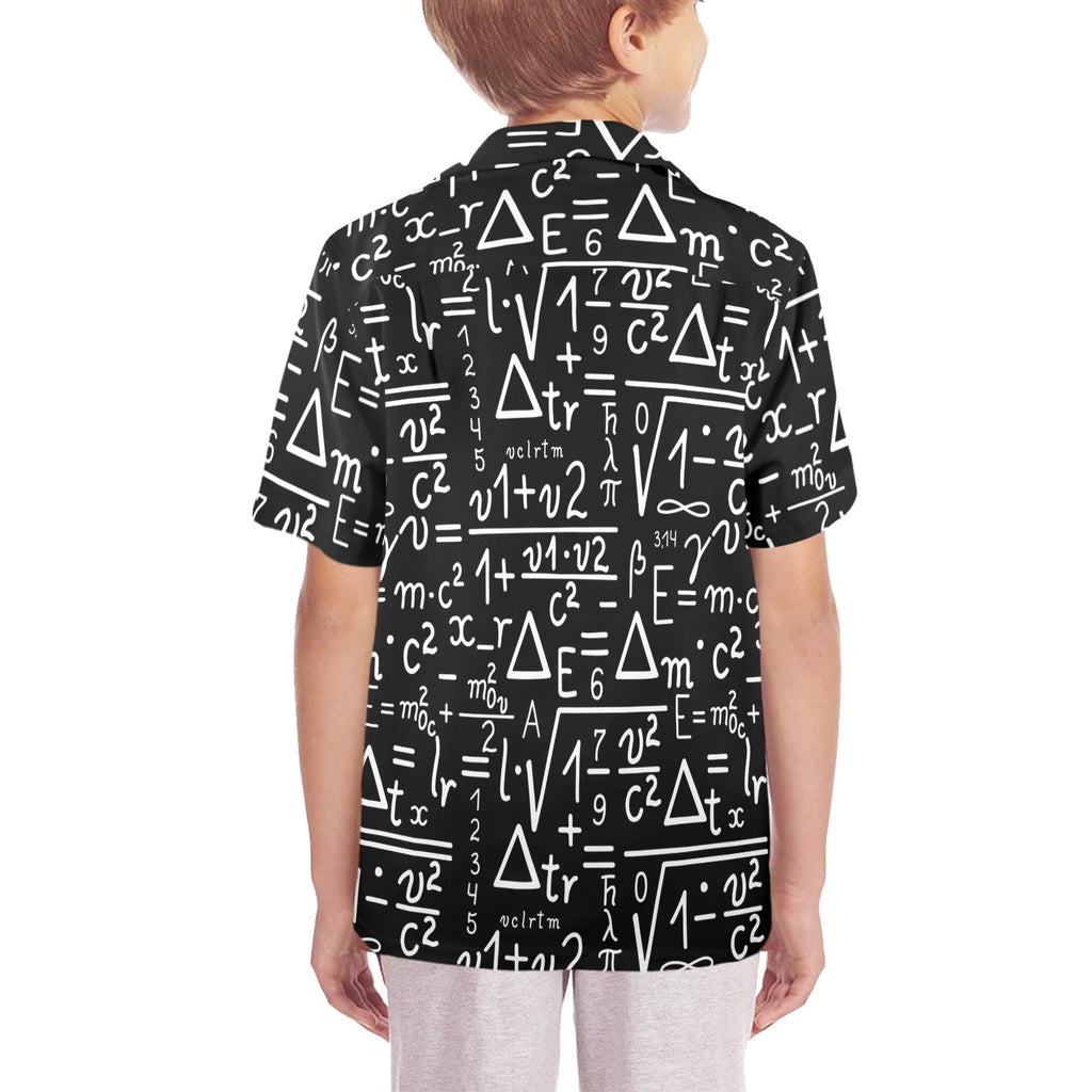 Mathematics Senior Kids Hawaiian Shirt Senior Kids Hawaiian Shirt 8-15 Maths Printed Offshore