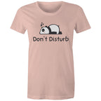 Panda, Don't Disturb - Womens T-shirt Pale Pink Womens T-shirt animal Printed In Australia
