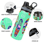 Aloha Surfboards - Insulated Water Bottle with Dual-Use Lid (18oz) Insulated Water Bottle with Dual-Use Lid (18oz) Printed Offshore Surf