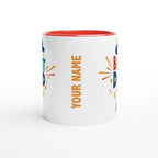 Personalise - Best Dad, Hat And Tie - White 11oz Ceramic Mug Personalised Mug customise Dad Globally Fulfilled personalise