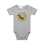 Dachshund, I've Got Friends In Low Places AS Colour Baby Bodysuit Grey Marle Baby Bodysuit animal Printed In Australia