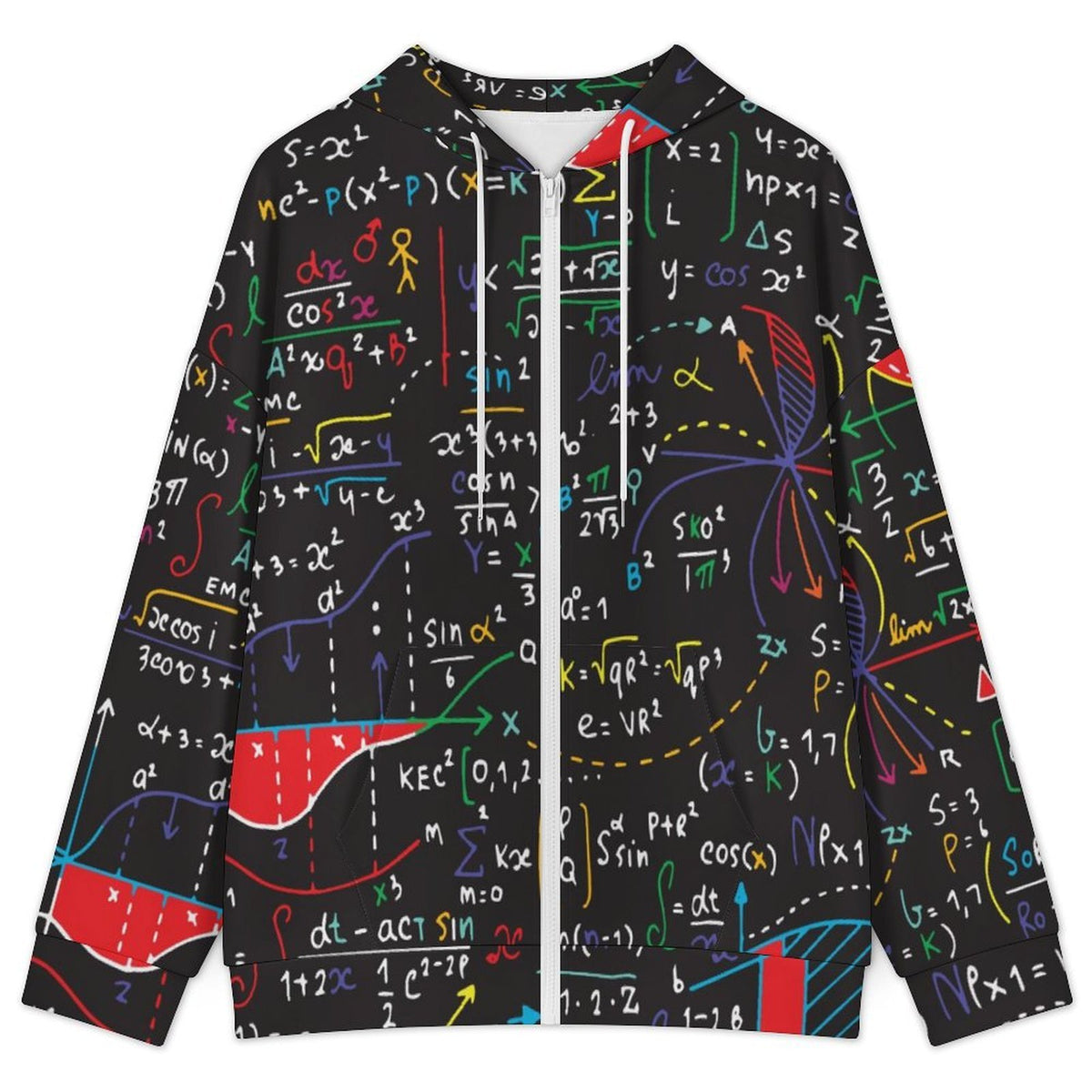 Colourful Maths Formulas Women's Full-Zip Hoodie