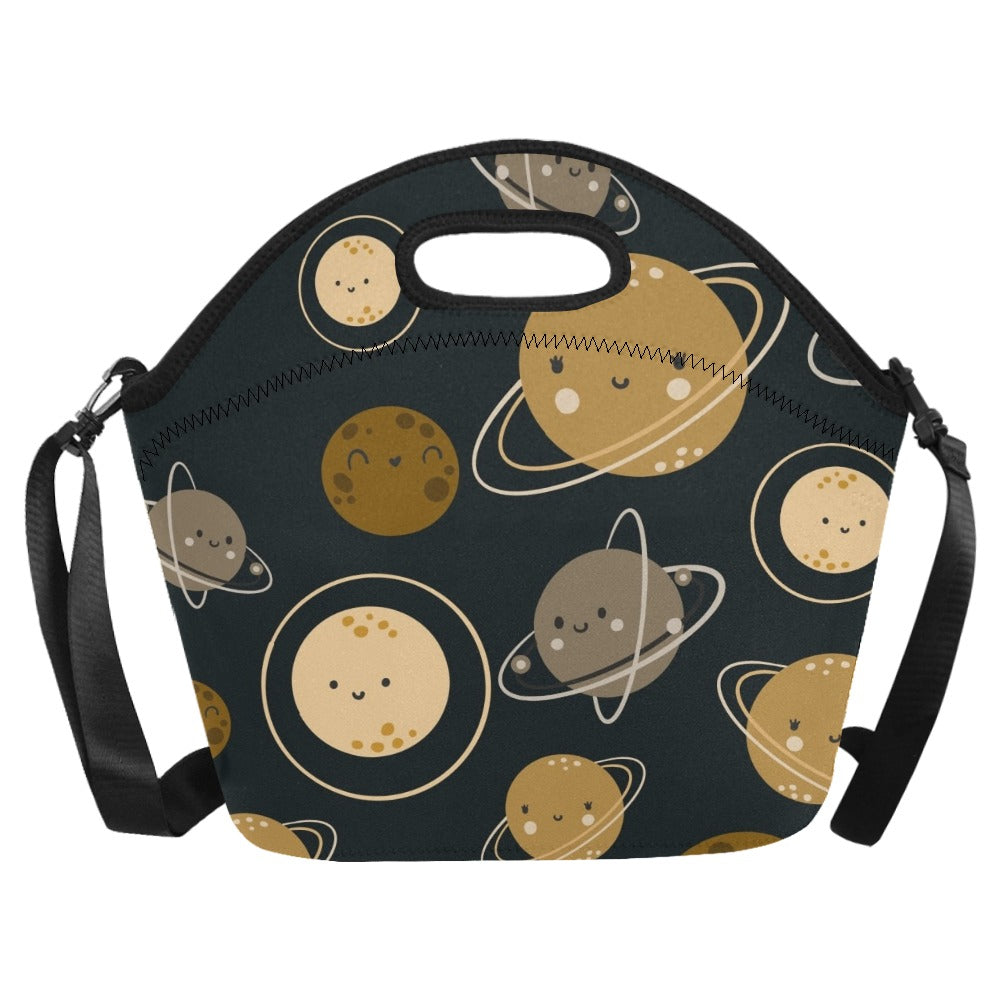 Planets Neoprene Lunch Bag/Large (Model 1669) Neoprene Lunch Bag Printed Offshore Space