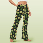 Cute Avocados High Waist Crossover Tummy Control Flare Leggings High Waist Flare Leggings Food Printed Offshore