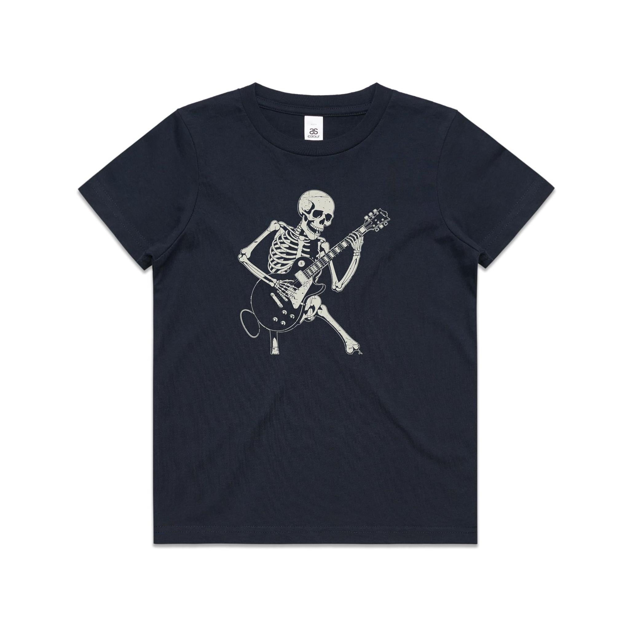 Skeleton Playing Guitar - Kids Youth T-shirt