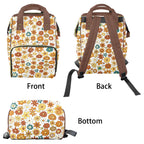 70's Style Floral Multi-Function Backpack, Nappy / Diaper Bag Multi-function Backpack, Nappy / Diaper Bag Plants Printed Offshore