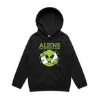 Aliens Don't Believe In You Either Kids AS Colour Hoodie