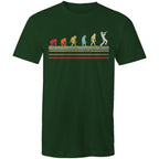 Trumpet Player Evolution - Mens T-Shirt Forest Green Mens T-shirt Music Printed In Australia
