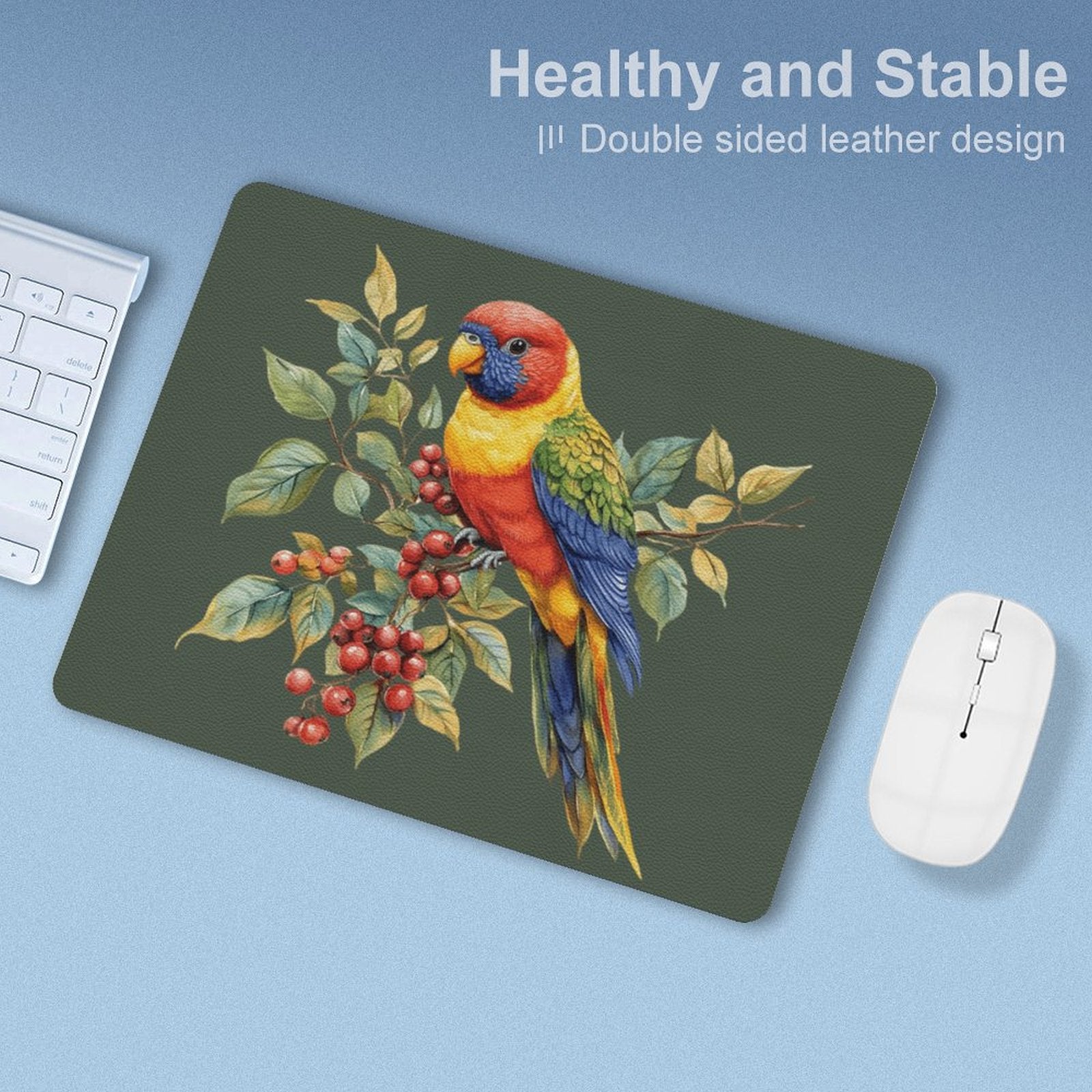 Lorikeet Leather Mouse Pad Leather Mouse Pad animal Printed Offshore