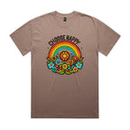 Choose Happy AS Colour Heavy Faded Tee Unisex Faded mushroom Heavy Faded T-shirt Positivity Printed In Australia