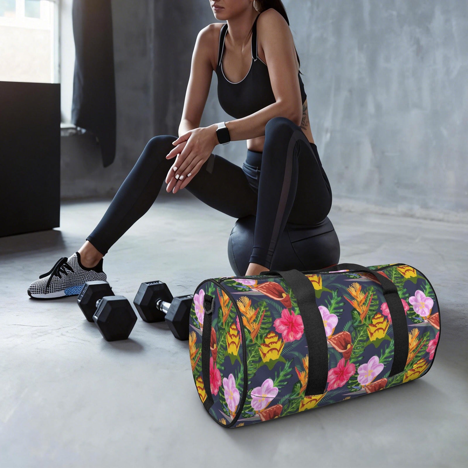 Tropical Floral Duffle Bag Duffle Bag Printed Offshore