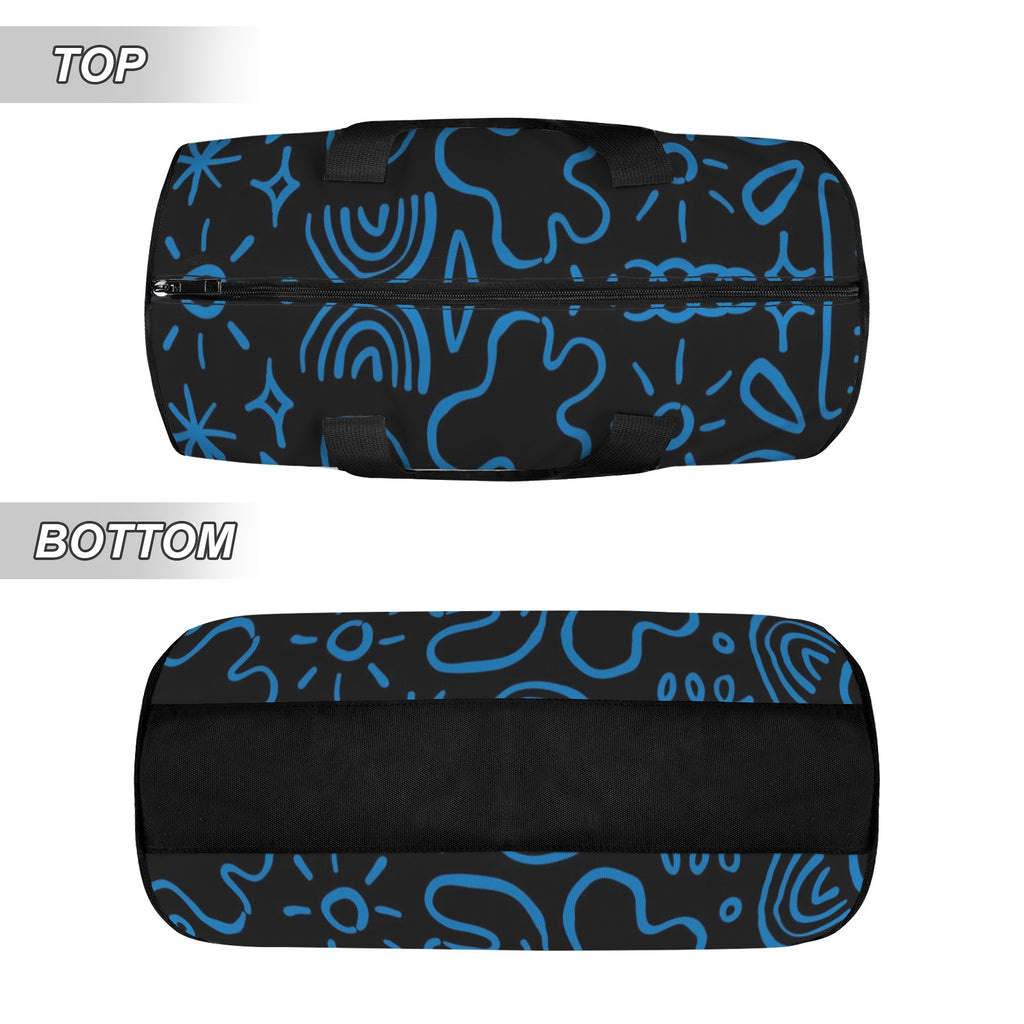 Blue Squiggle Duffle Bag Duffle Bag Printed Offshore