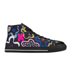 Abstract Floral - Kids' High Top Canvas Shoes Kids High Top Canvas Shoes Printed Offshore
