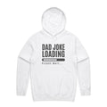 Dad Joke Loading Men's AS Colour Hoodie White Mens Hoodie Dad Printed In Australia